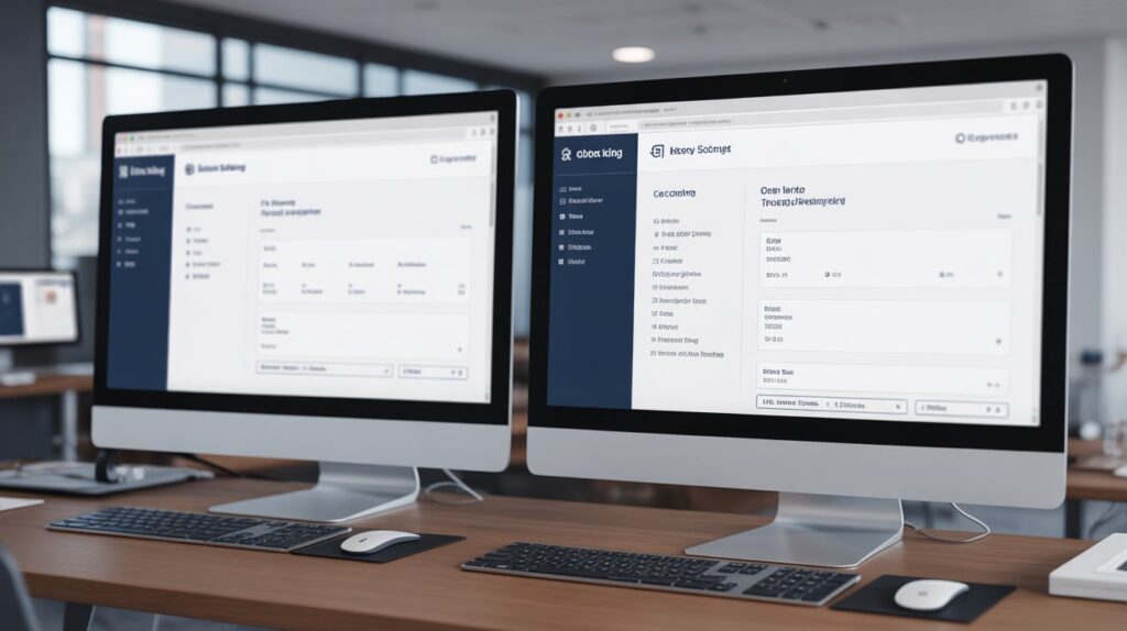 Imagem conceitual representando o redesign de um Internet Banking voltado para clientes PJ.