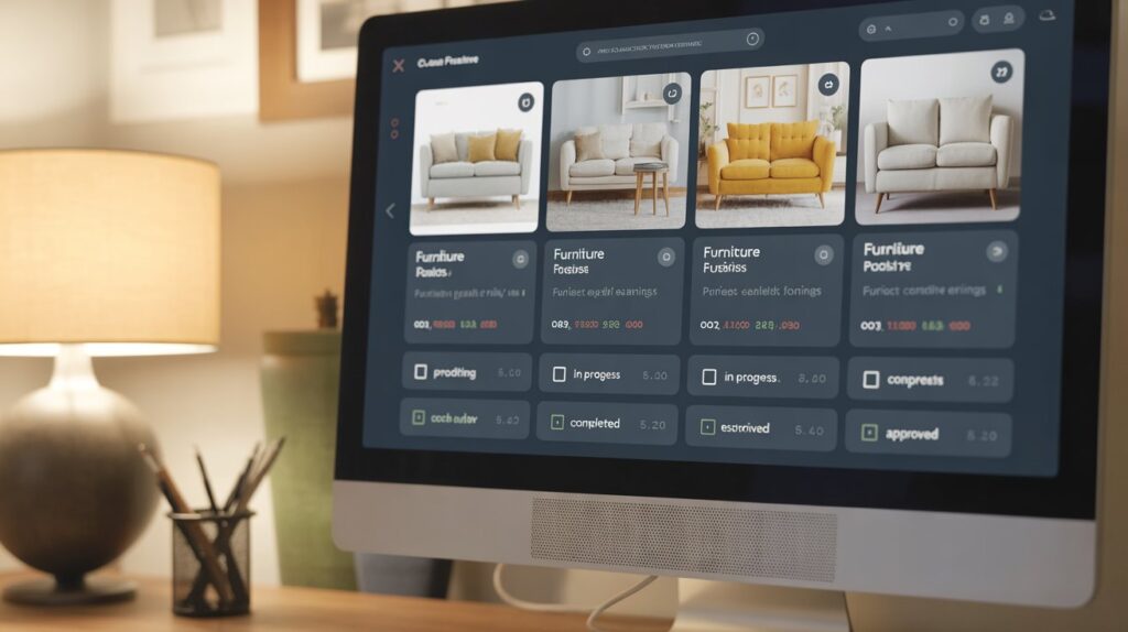 Imagem conceitual representando o redesign da plataforma Decora App.